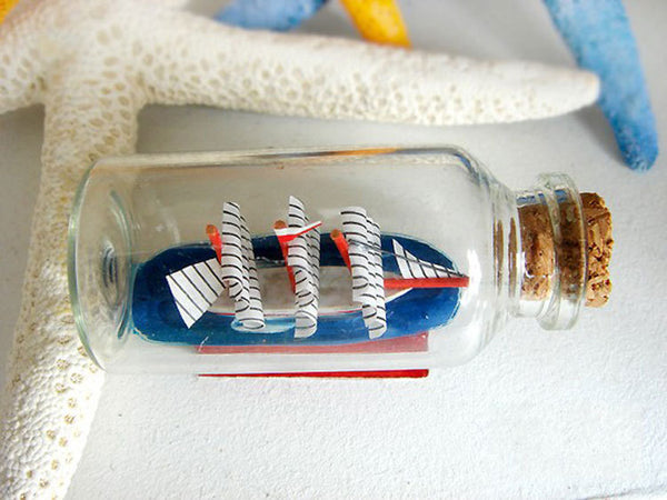 Mini Sailing Boat in a Bottle