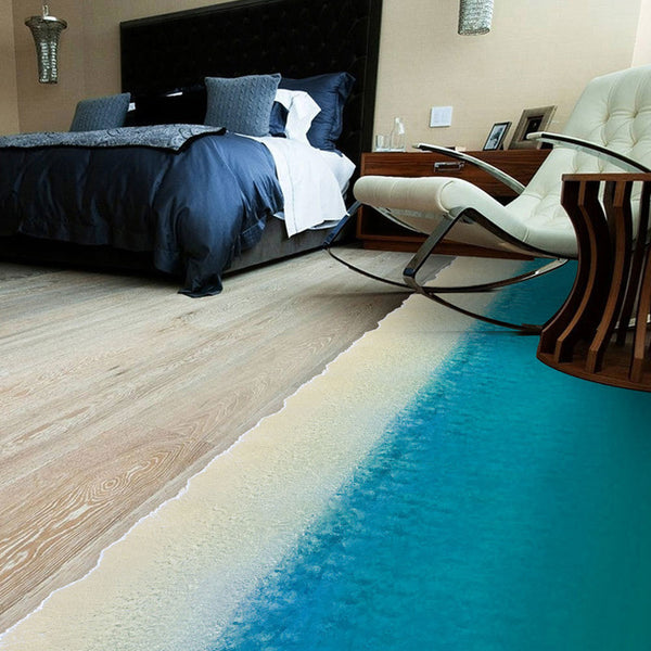 3D Beach Art Floor Sticker Home Decor