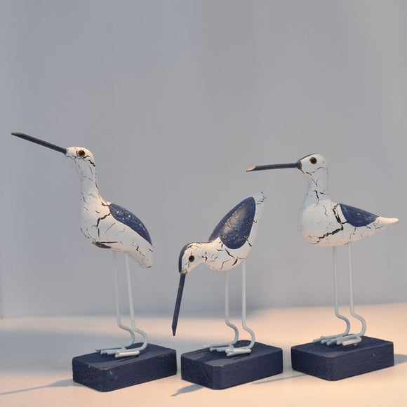 Wooden Seabird Decoration Set