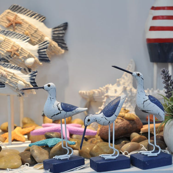 Wooden Seabird Decoration Set