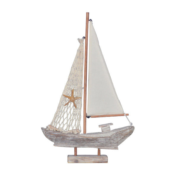 Mediterranean Style Wooden Sailing Ship