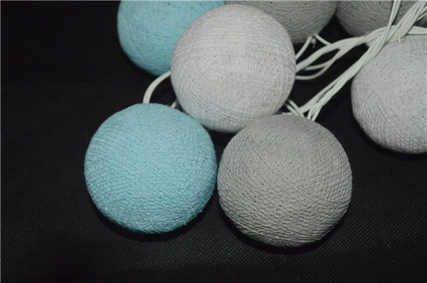 Coastal Beach Tone Cotton Ball String Lights