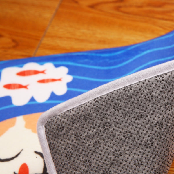 Non-skid Romantic Beach Tree Scenic Pattern Mats