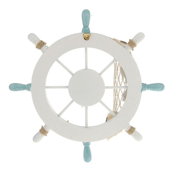 Wooden Boat Ship Steering Wheel Wall Decoration