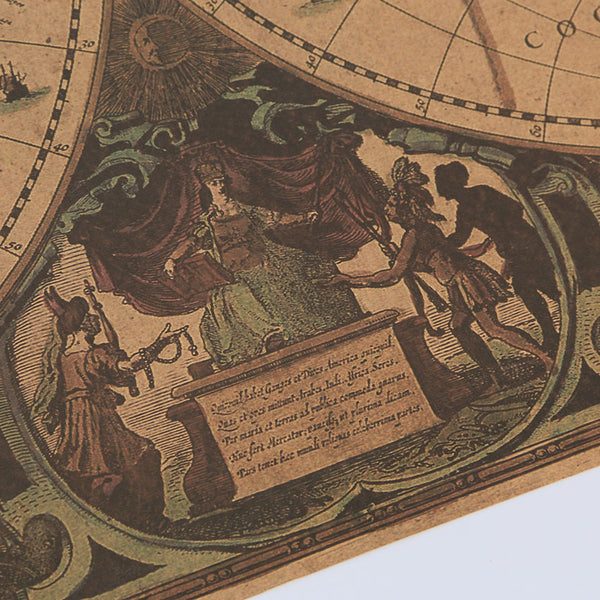 Retro Nautical Ocean Map