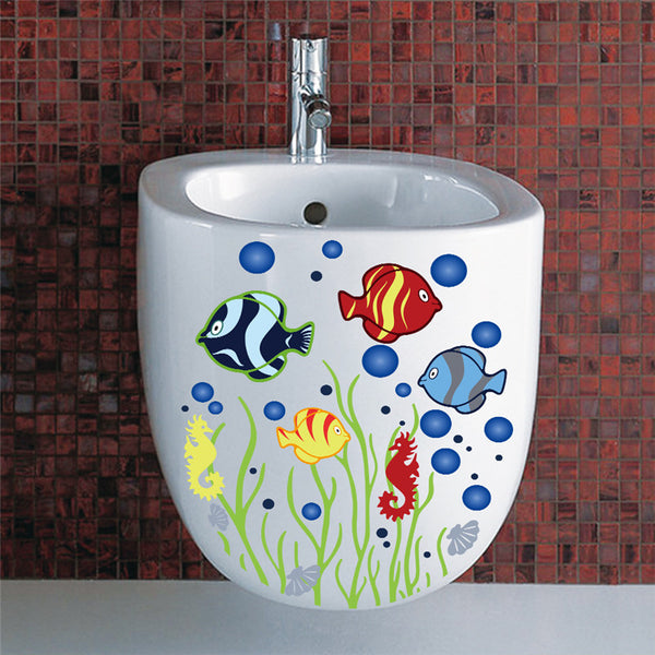 Underwater Fish Bubble Waterproof Sticker
