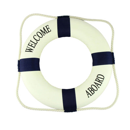 Welcome Aboard Navy Accent Nautical Decor